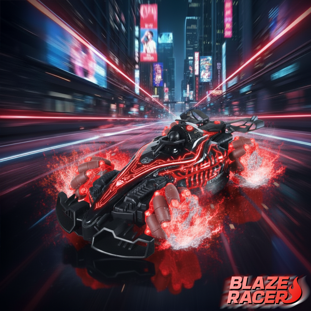 Blaze Racer – Stunt Drift RC Car with 360° Spins, LED & Spray