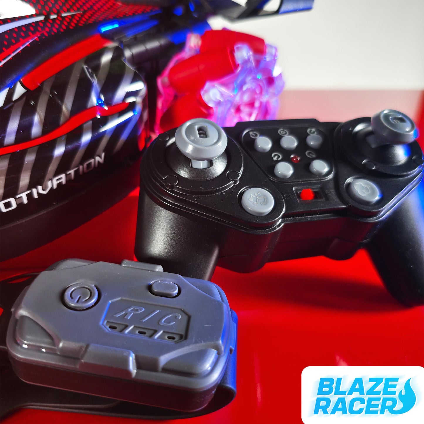 Blaze Racer – Stunt Drift RC Car with 360° Spins, LED & Spray